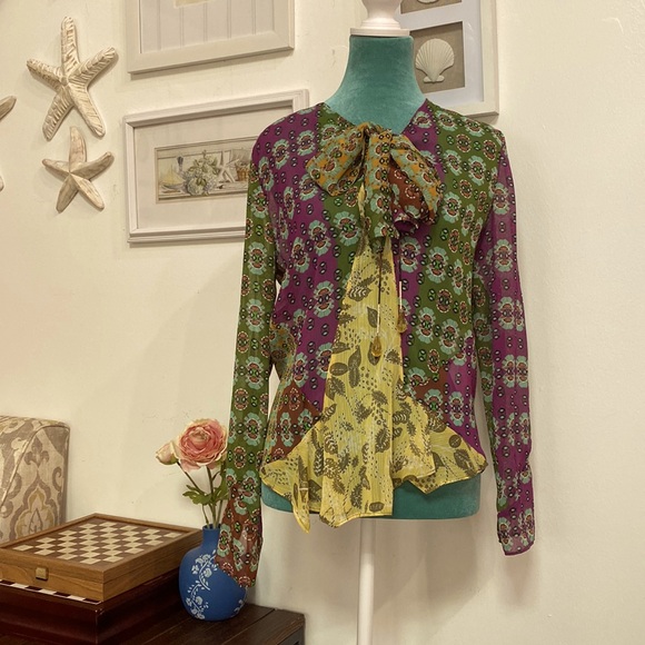 Zara women shirt, size M 💜💚 - Picture 2 of 8